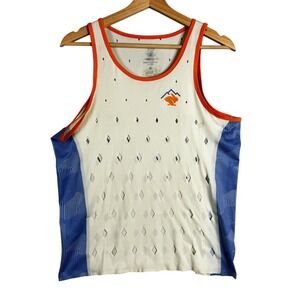 Rabbit Running Tank Top White Senseman Diamond Cutout Athletic Shirt Mens SM